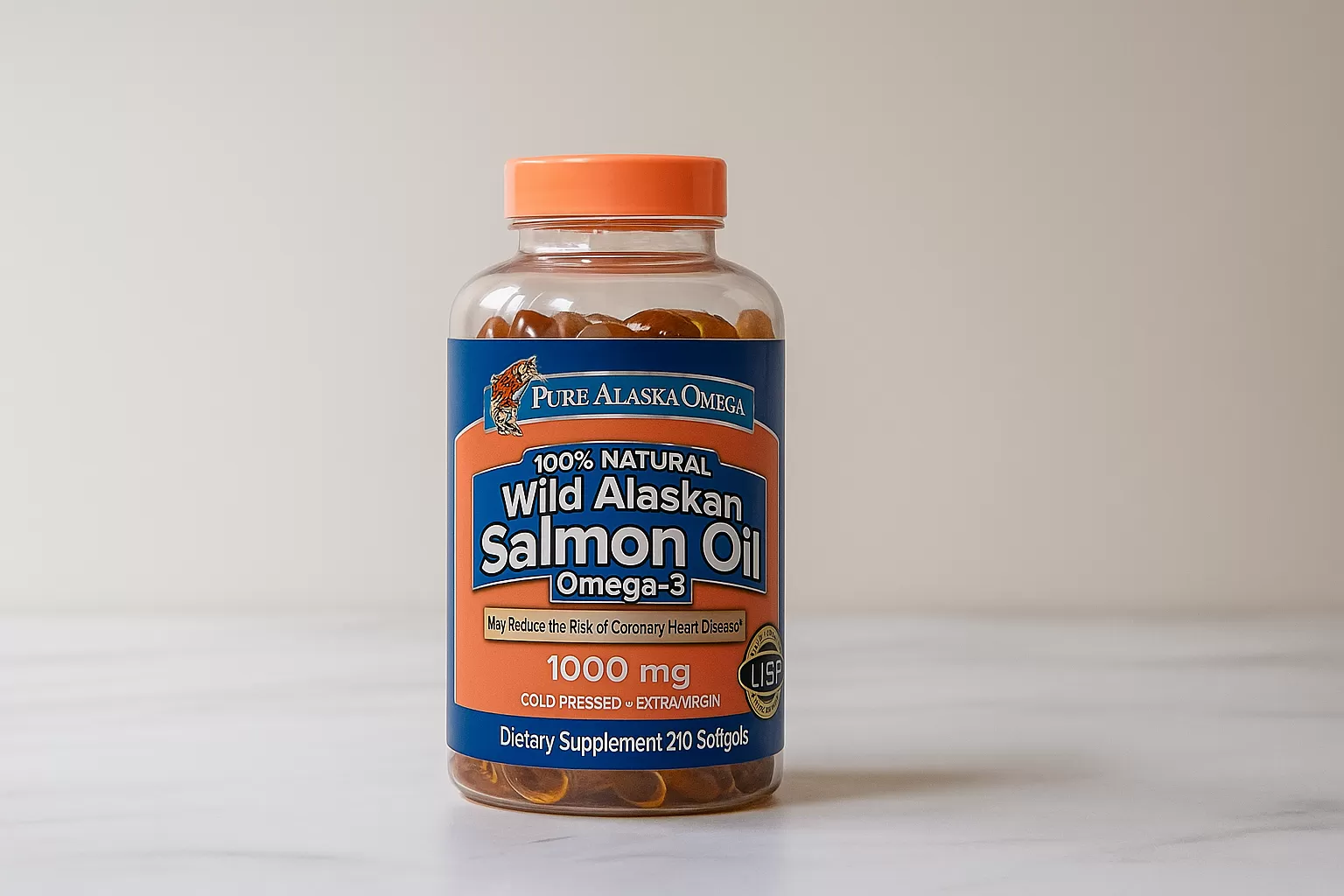 Lọ viên dầu cá hồi salmon oil 1000mg bổ sung omega-3 salmon oil khỏe mạnh