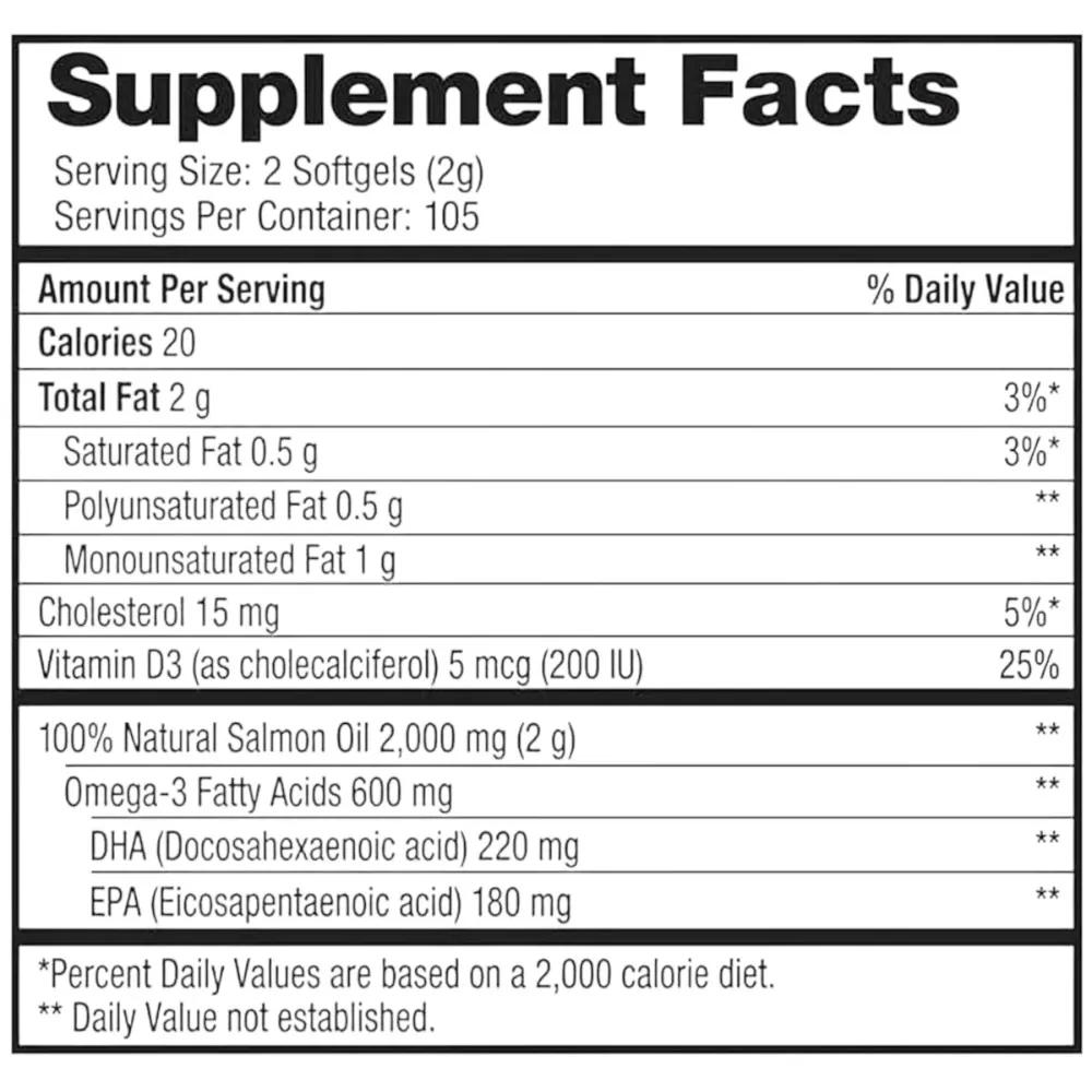 Viên dầu cá hồi Pure Alaska Omega Wild Alaskan Salmon Oil 1000 mg | 210 softgels