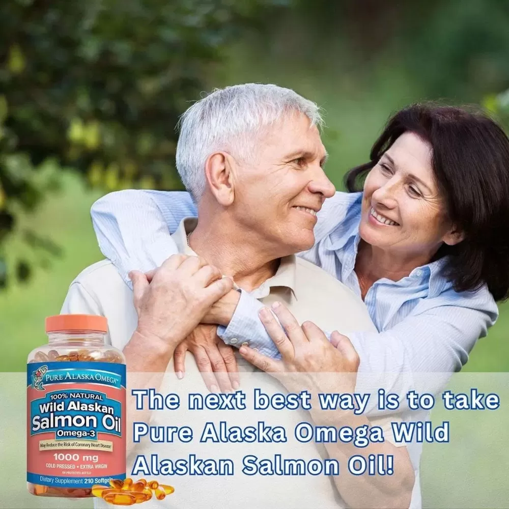 Viên dầu cá hồi Pure Alaska Omega Wild Alaskan Salmon Oil 1000 mg | 210 softgels