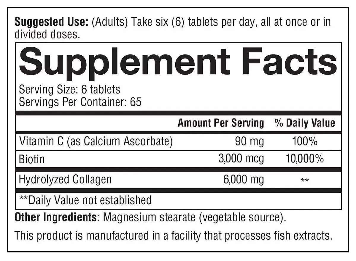 Viên Uống Collagen Biotin Youtheory 6000mg #Hộp 390 viên