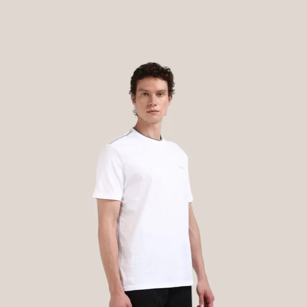 Áo Thun Calvin Klein Short Sleeve Shoulder Taping T-Shirt - Trắng / Size M