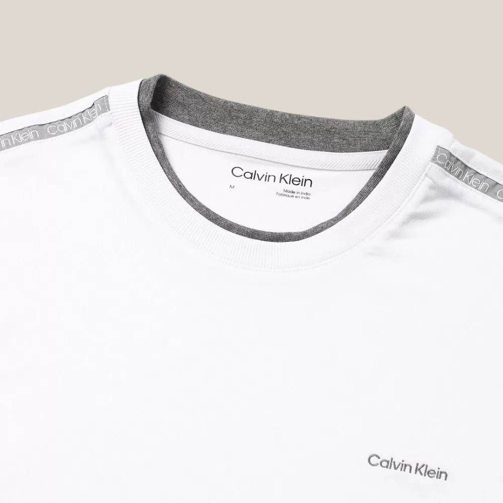 Áo Thun Calvin Klein Short Sleeve Shoulder Taping T-Shirt - Trắng / Size M