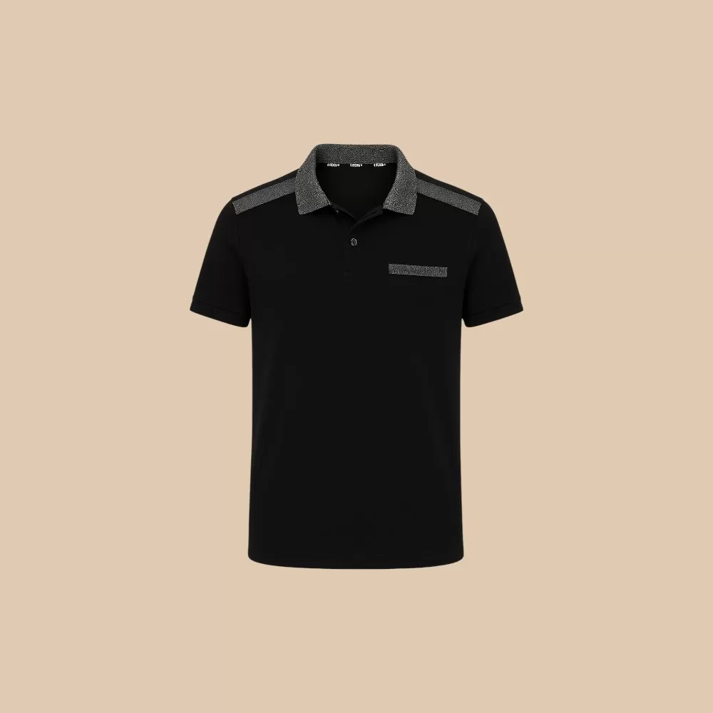 Áo Thun DKNY Collared T-shirt - Đen / Size M