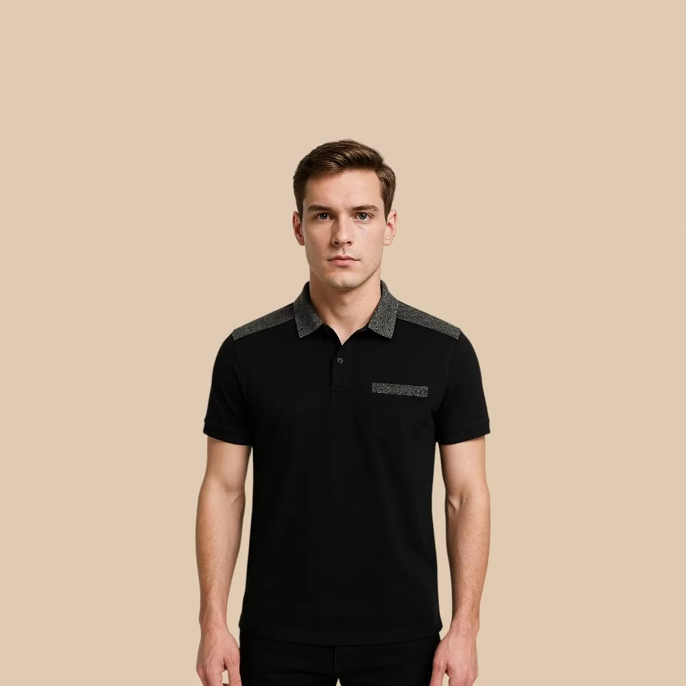 Áo Thun DKNY Collared T-shirt - Đen / Size M