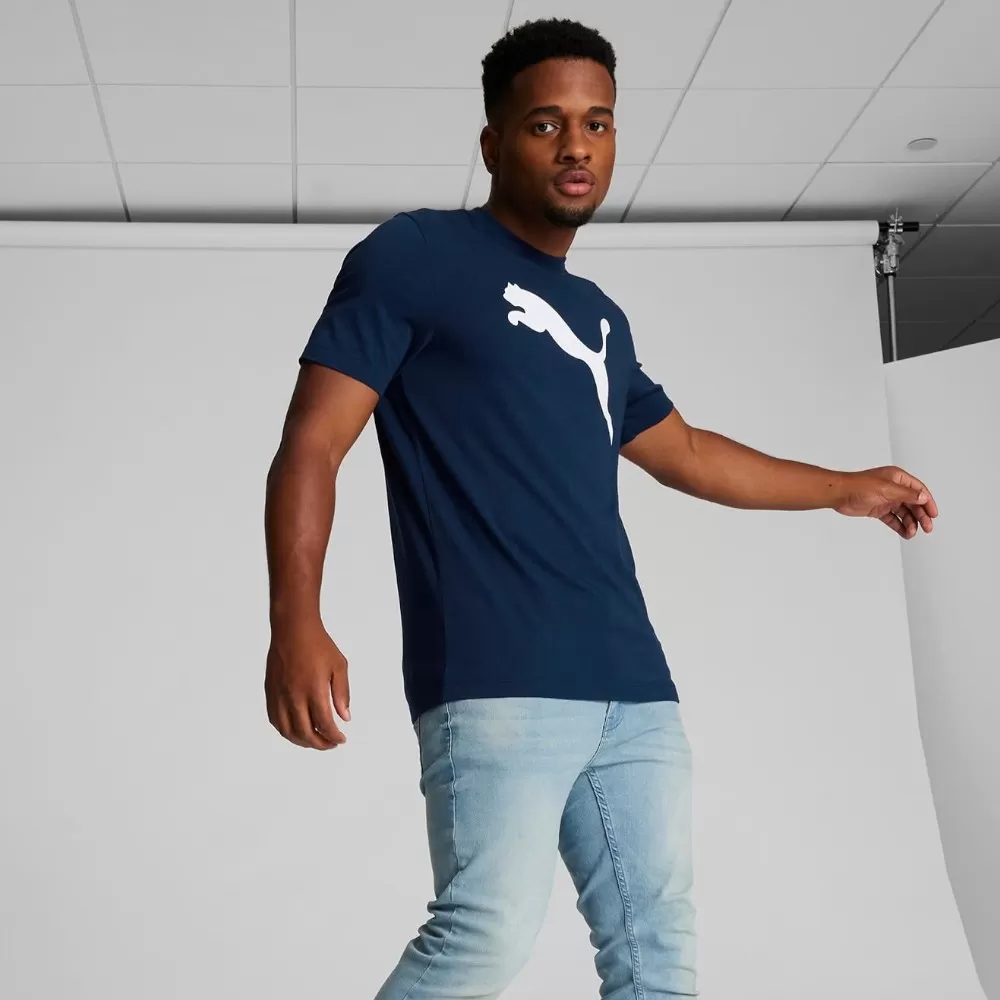 Áo Thun Puma Essentials Big Cat Men's Tee - Xanh Navy / Size S
