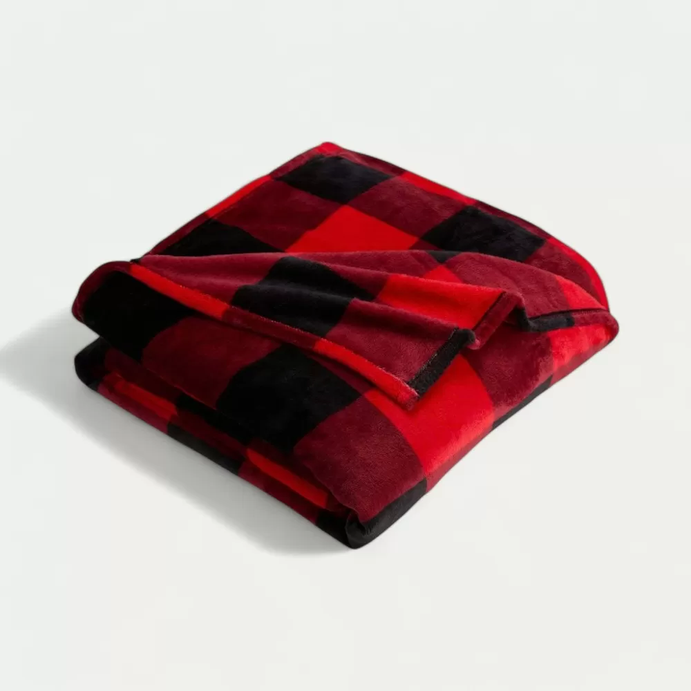 Chăn (Mền) Muk Luks Luxurious and Soft Extra Large Red Family Throw