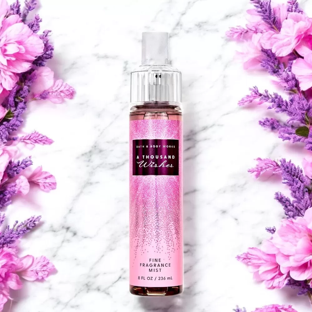 Set 5 món Quà Tặng Bath and Body Work hương A Thousand Wishes  - Sữa dưỡng thể, Sữa tắm, Xịt thơm toàn thân, Nến thơm, Tinh dầu.