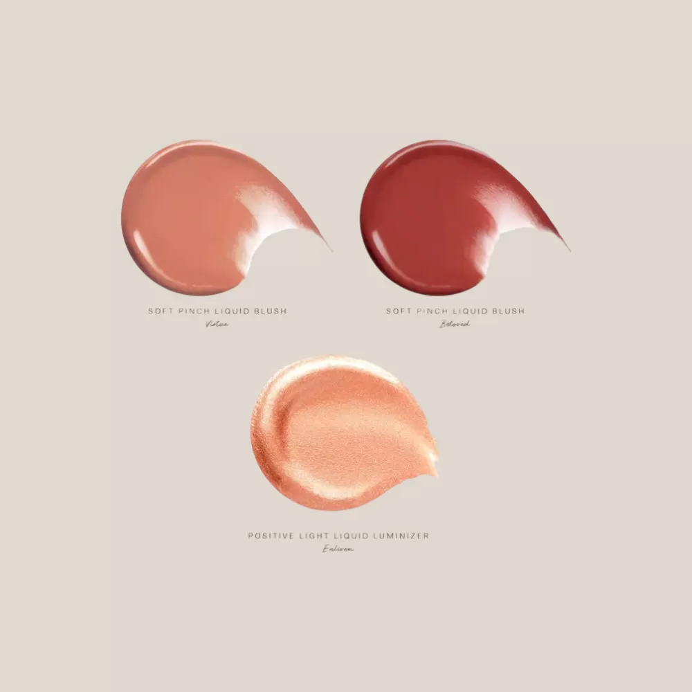 Set Má Hồng Dạng Kem & Highlight Rare Beauty Mini Blush And Luminize Trio #3-Pack