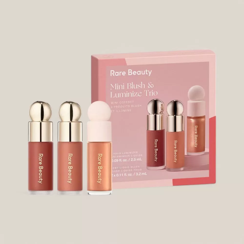 Set Má Hồng Dạng Kem & Highlight Rare Beauty Mini Blush And Luminize Trio #3-Pack