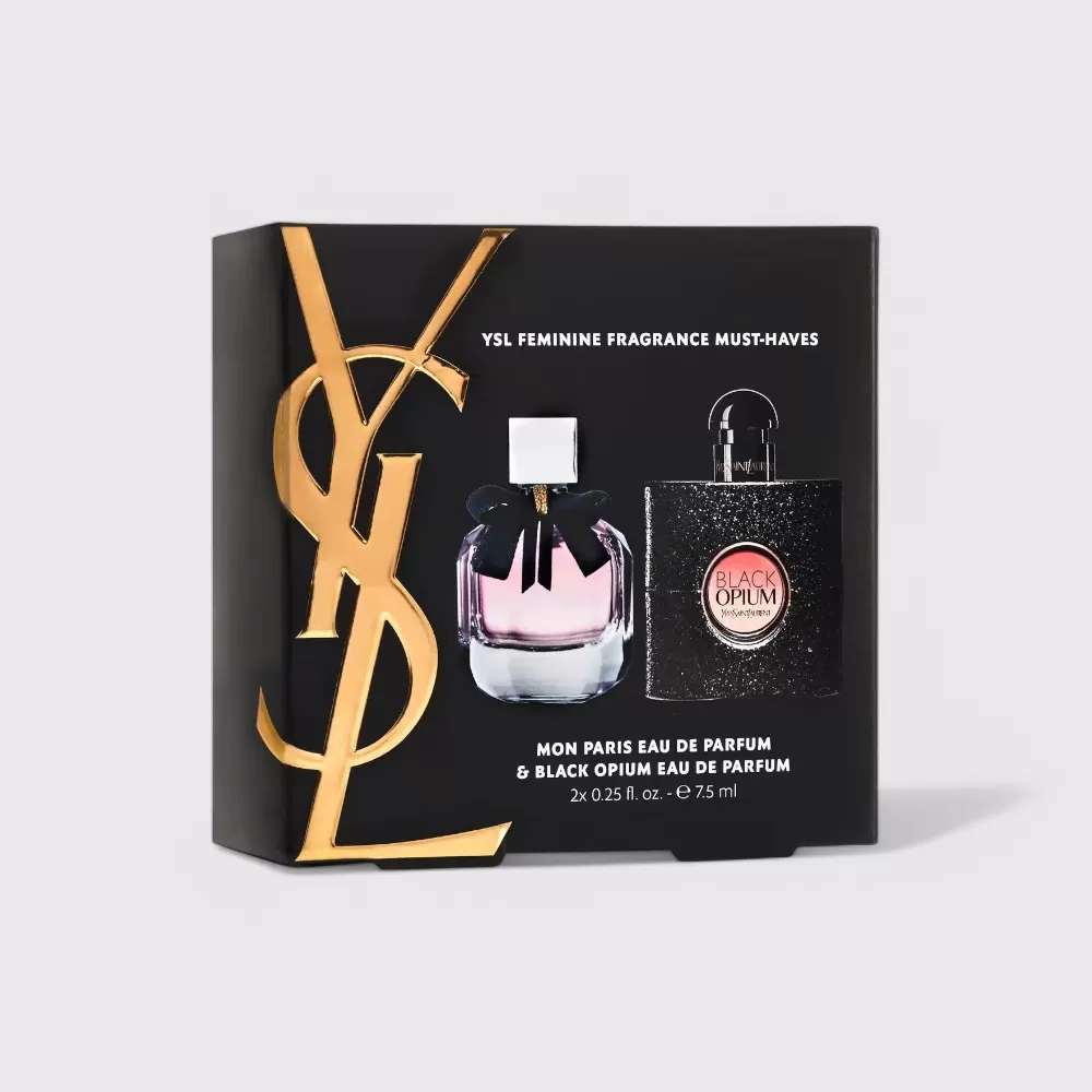 Set Nước Hoa Nữ YSL - Yves Saint Laurent Mini Mon Paris EDP & Black Opium EDP (2x7.5ml)