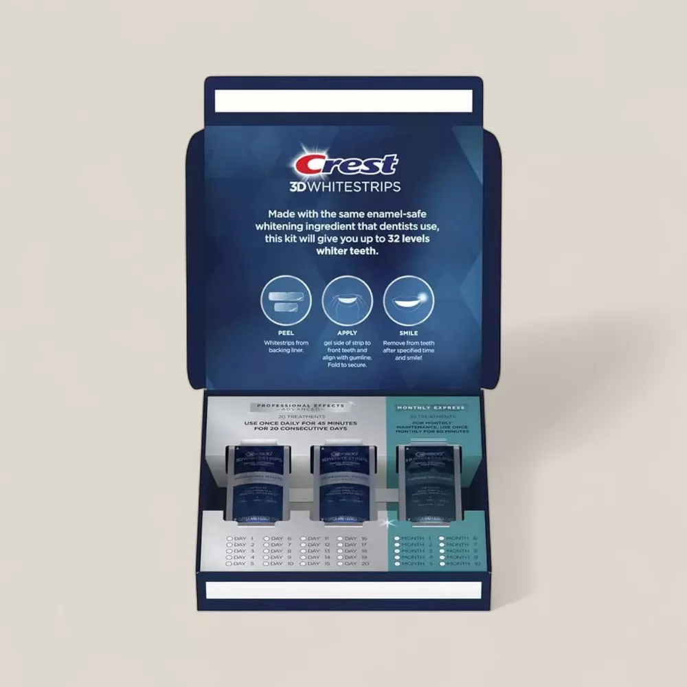 Miếng Dán Trắng Răng Crest 3DWhiteStrips - 60 Miếng