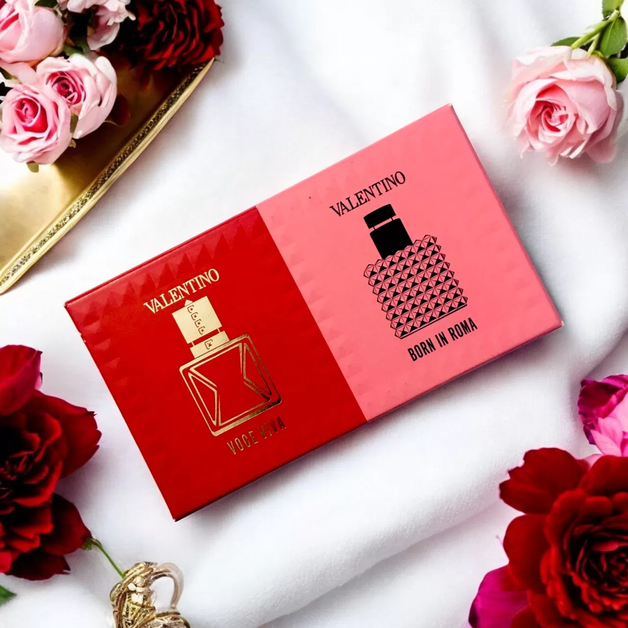 Set Nước Hoa Mini Valentino 2 Pcs - Nước Hoa Nữ Valentino: Voce Viva & Born In Roma