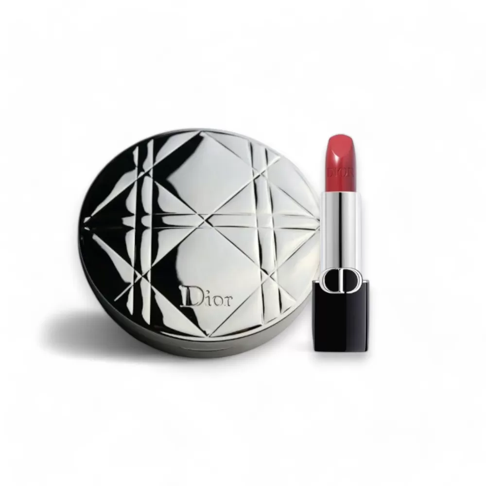 Set Son Dior Rouge & Dior Pocket Mirror Silver