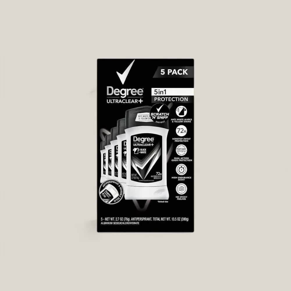 Sáp Khử Mùi Nam Degree Men Motionsense Ultra Clear Black White #Set 5 pack