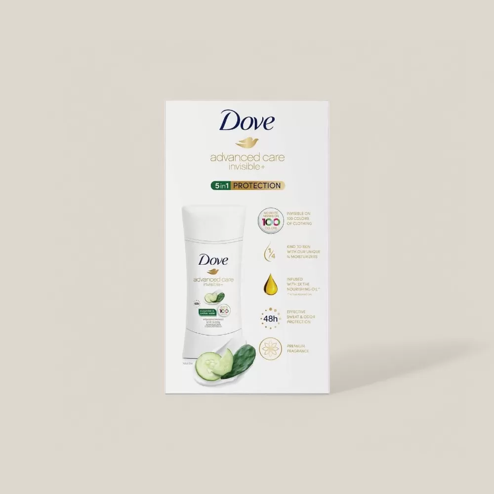 Lăn Khử Mùi Nữ Dove Advanced Care Invisible + Antiperspirant Deodorant #Set 4 pack