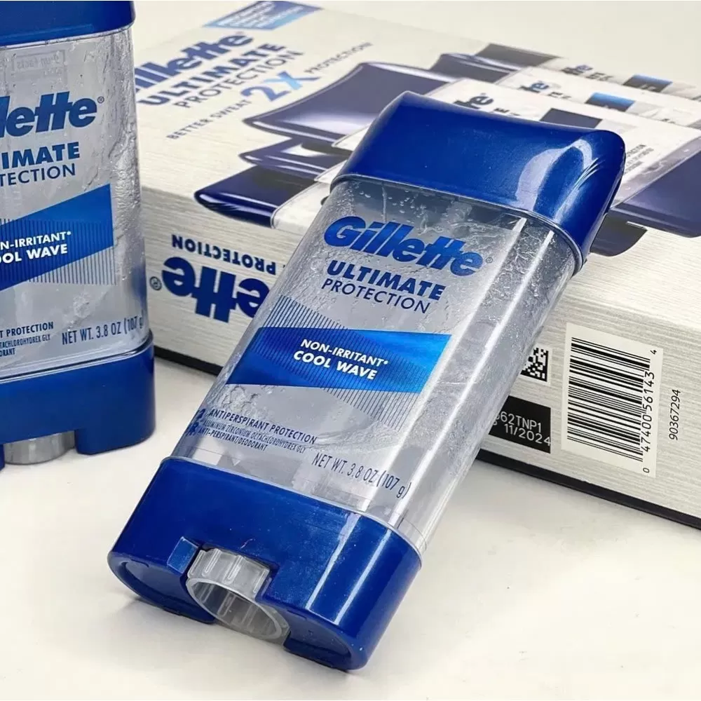 Lăn Khử Mùi Nam Gillette Ultimate Protection x2 Coll Wave Dạng Gel #Chai 107g