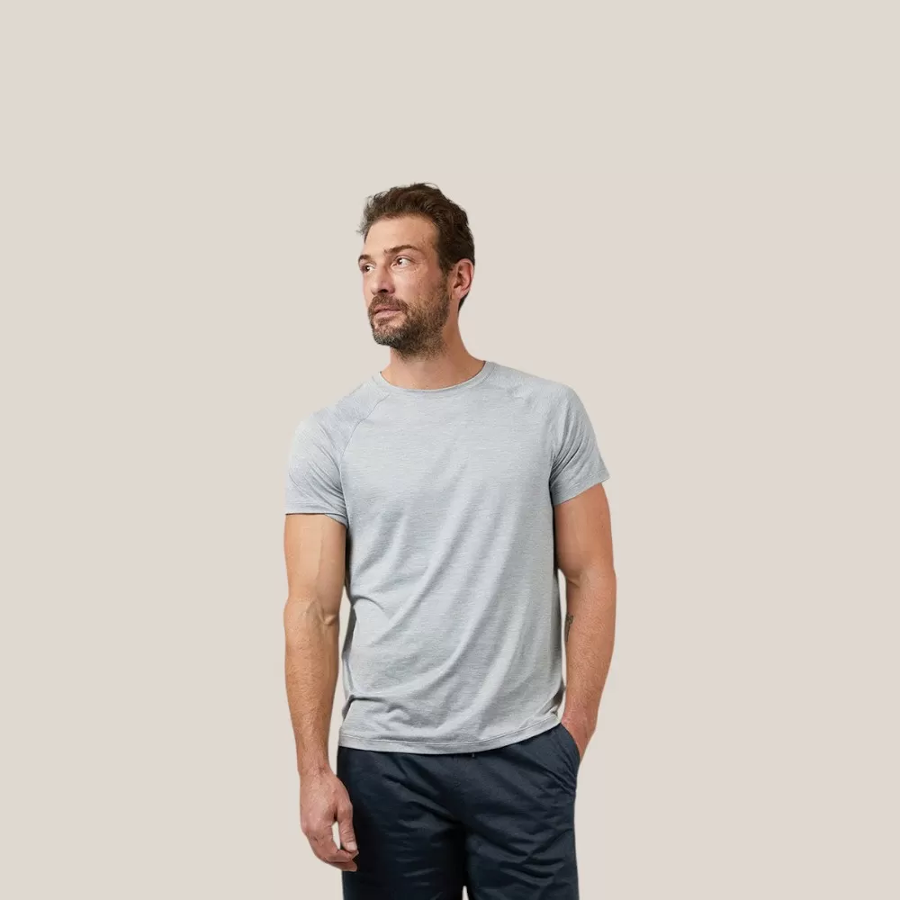 Áo Thun Nam Men's Cool Active T-Shirt | Xám Trắng | Size M