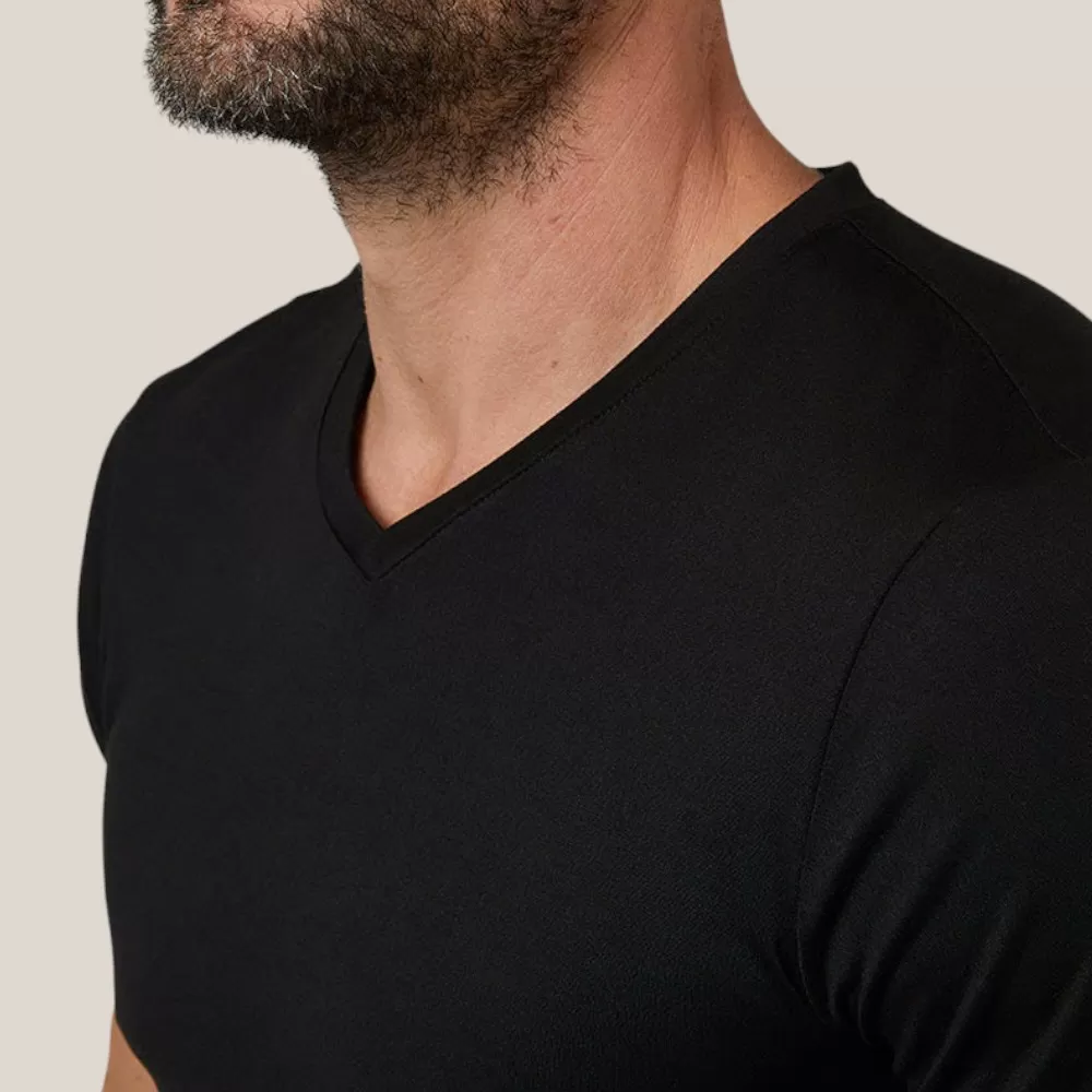 Áo Thun Nam 32 Degrees Men's Cool Classic Vneck T-Shirt | Đen | Size: M