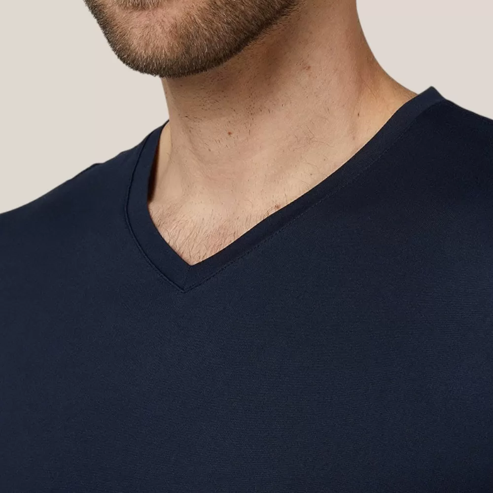 Áo Thun Nam 32 Degrees Men's Cool Classic Vneck T-Shirt | Xanh Navy | Size: M