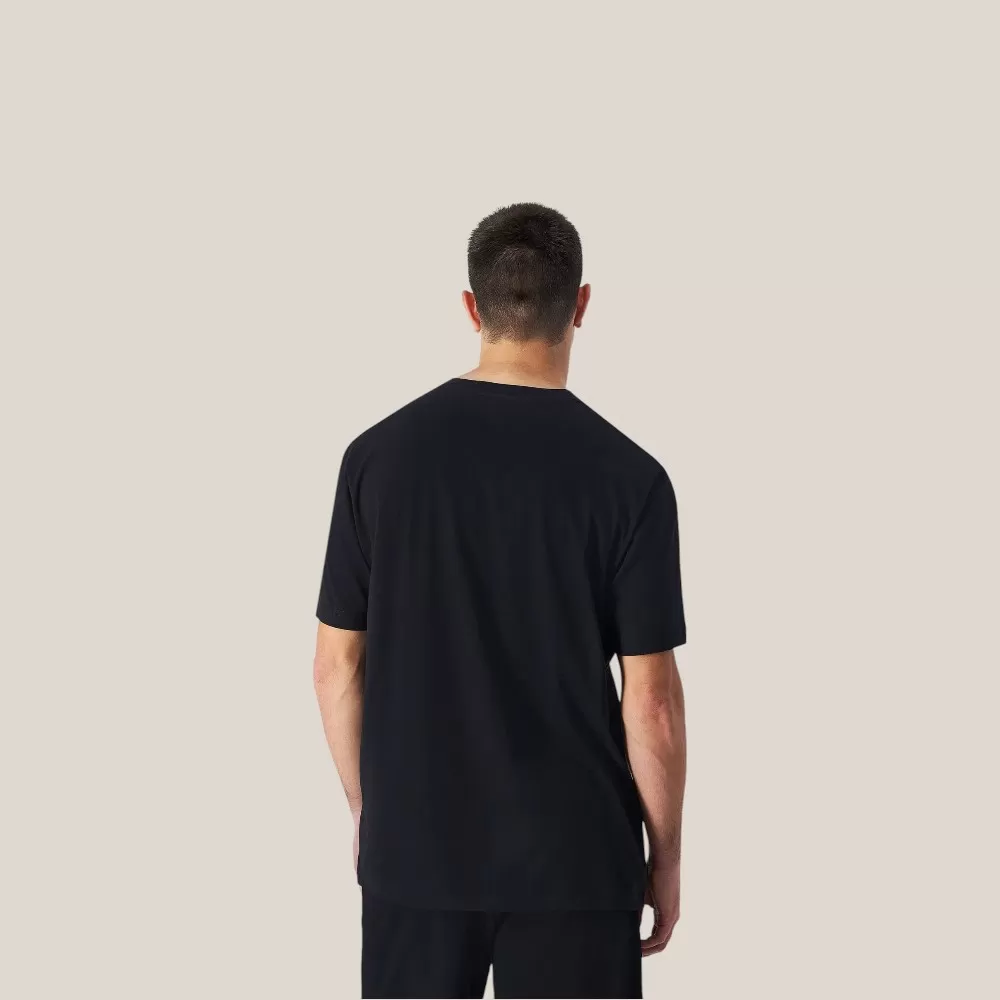 Áo Thun Nam Champion Big Logo Cotton Jersey T-Shirt | Đen | Size M