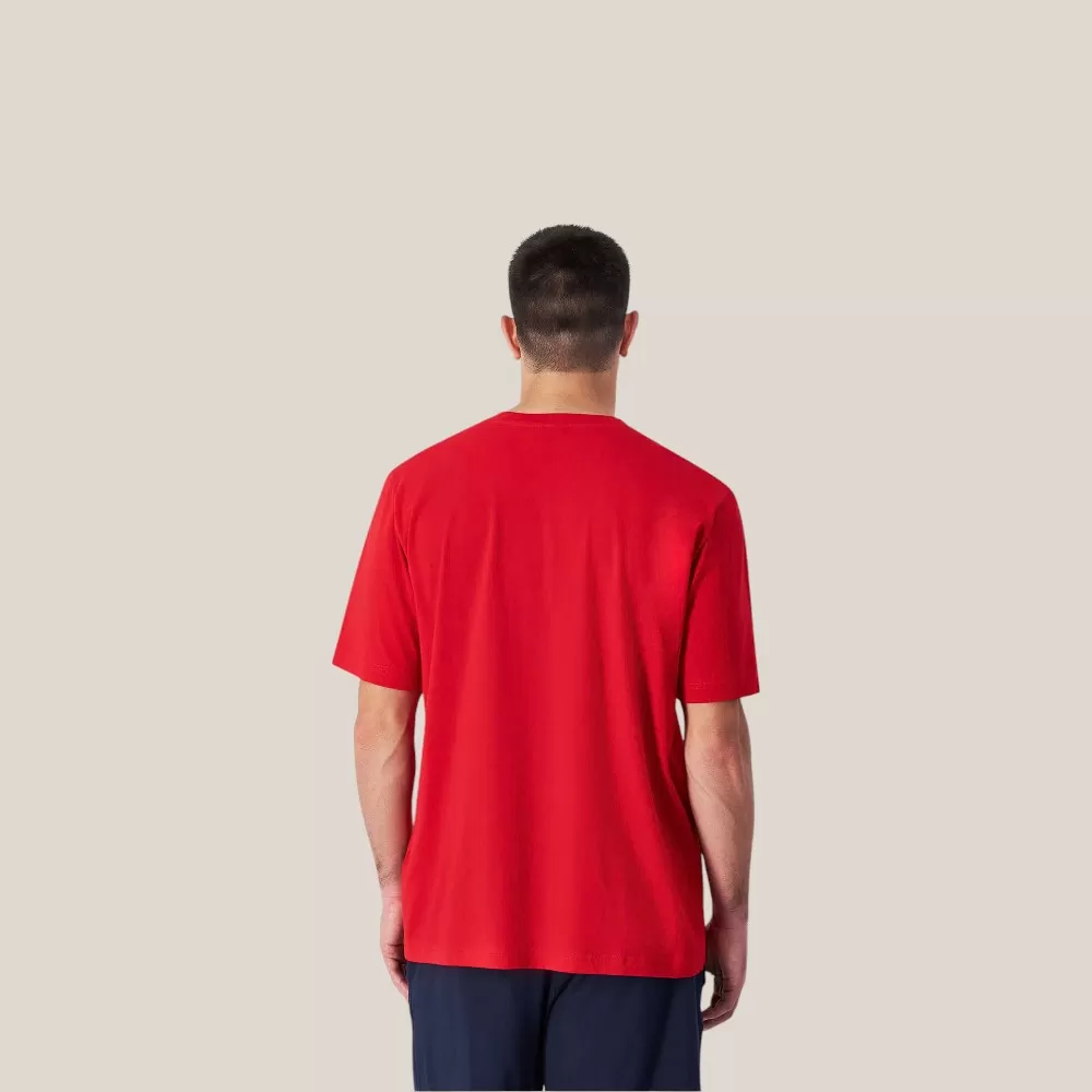 Áo Thun Nam Champion Big Logo Cotton Jersey T-Shirt | Đỏ | Size M