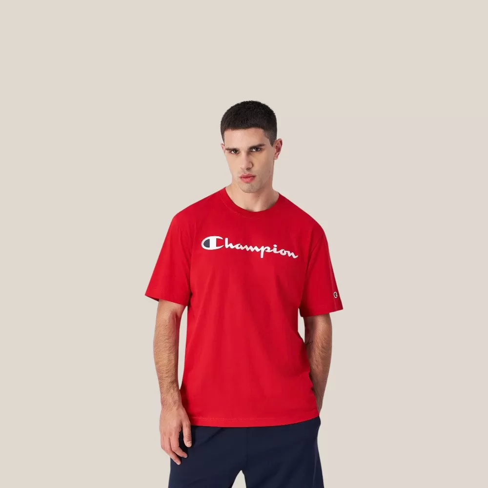 Áo Thun Nam Champion Big Logo Cotton Jersey T-Shirt | Đỏ | Size M