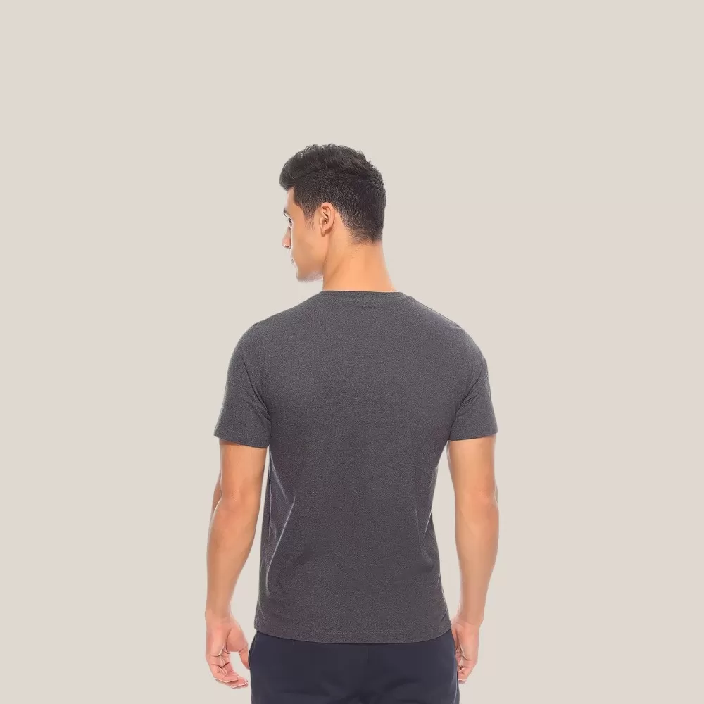 Áo Thun Nam Champion Big Logo Cotton Jersey T-Shirt | Xám Đen | Size M