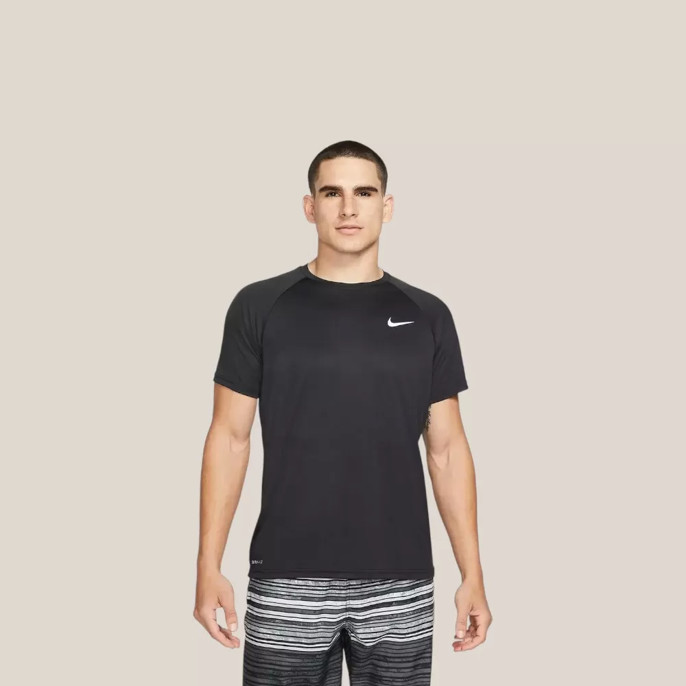 Áo Thun Nike Swim Essential Men's SS Hydroguard Shirt | Đen | Size M