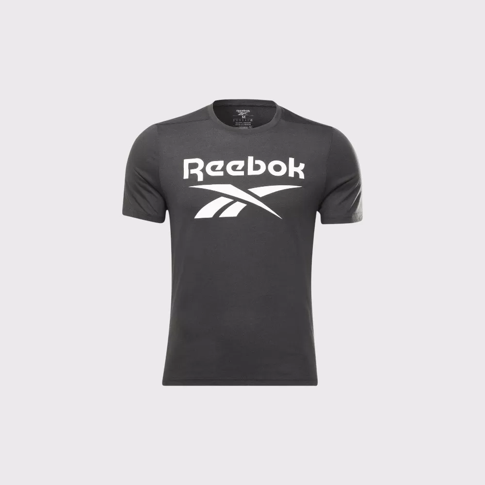 Áo Thun Nam Reebok Identity Big Stacked Logo #Đen #Size M
