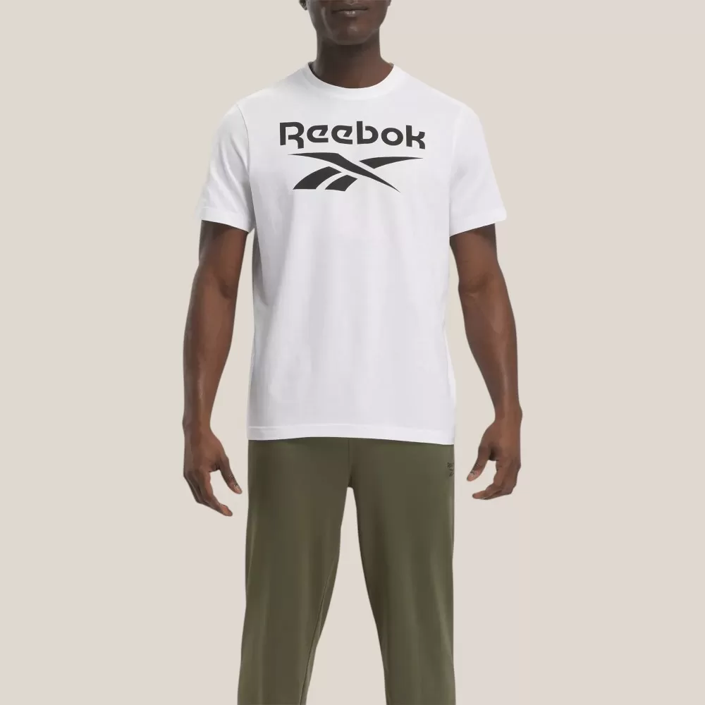Áo Thun Nam Reebok Identity Big Stacked Logo #Trắng #Size S