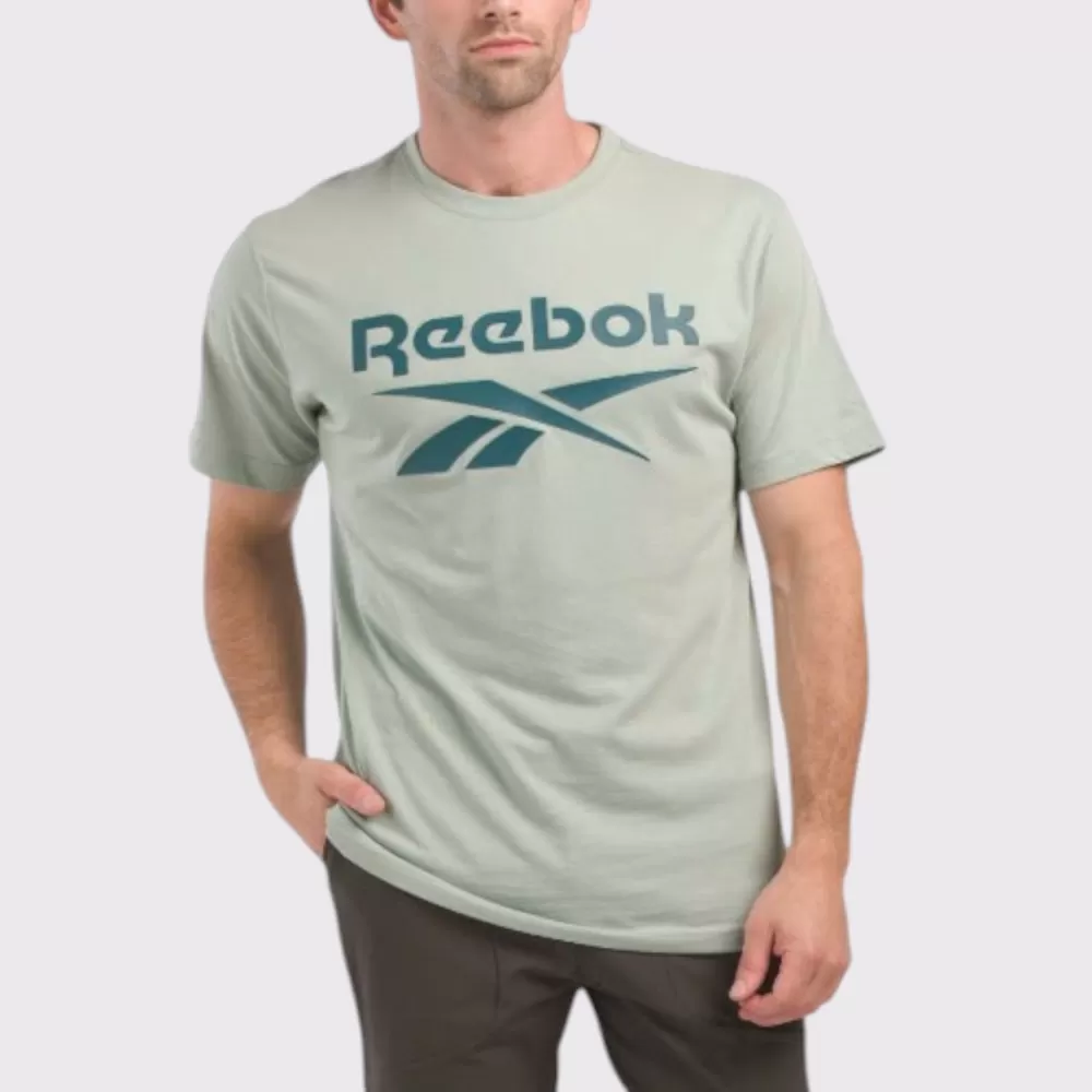 Áo Thun Nam Reebok Identity Big Stacked Logo #Xanh Bơ #Size M