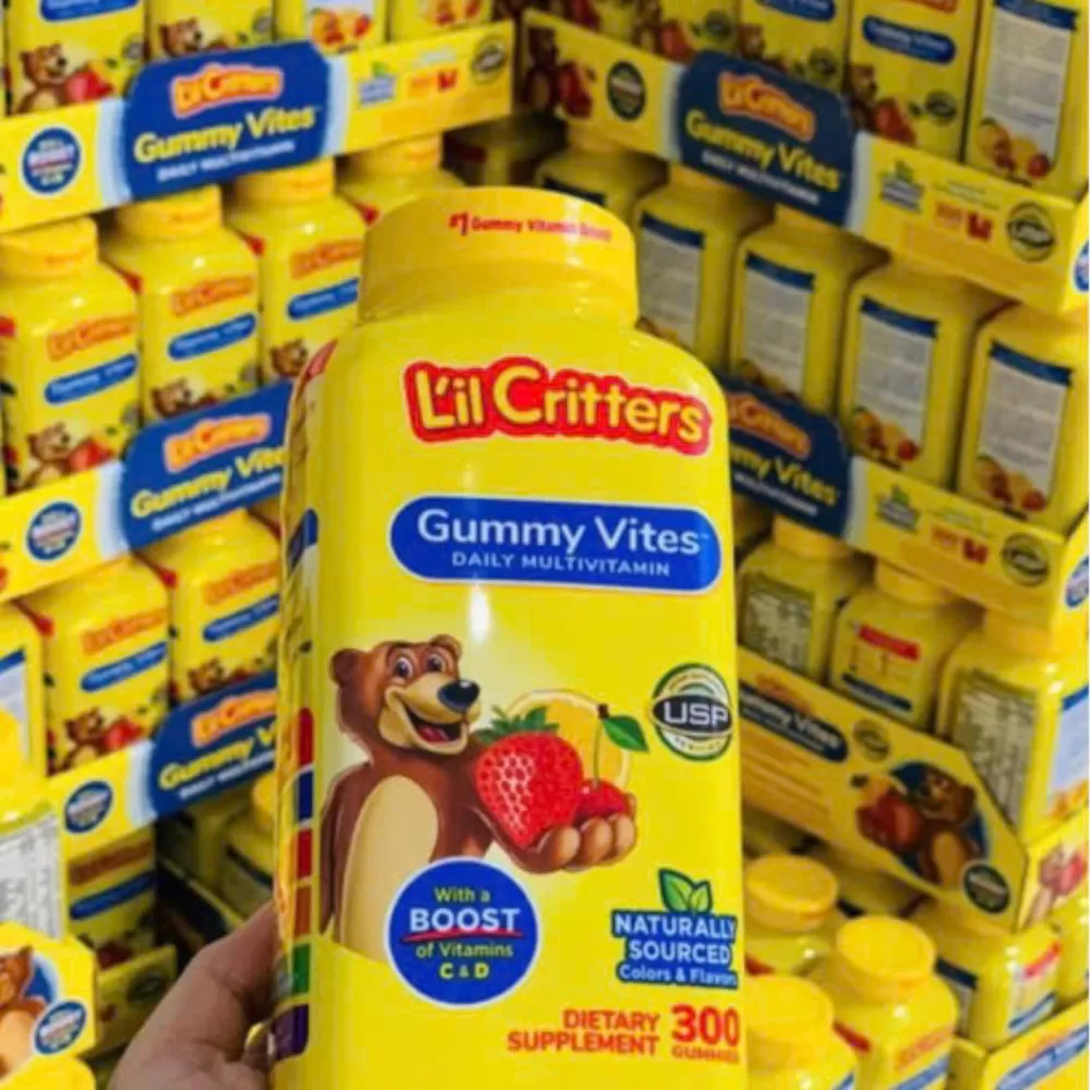 Kẹo Dẻo Vitamin Tổng Hợp Cho Bé L’il Critters Gummy Vites, Cho Trẻ Từ 2 Tuổi #300 Viên