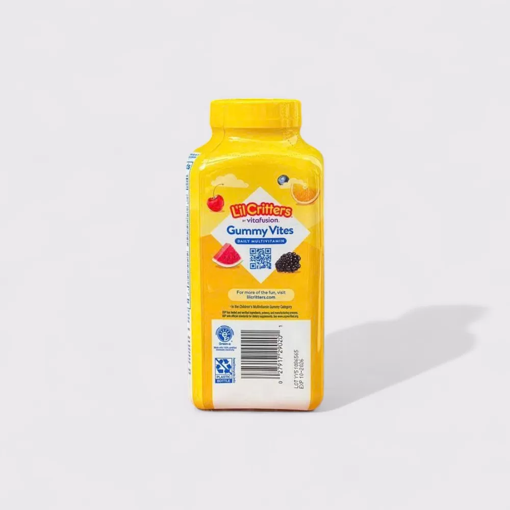 Kẹo Dẻo Vitamin Tổng Hợp Cho Bé L’il Critters Gummy Vites, Cho Trẻ Từ 2 Tuổi #300 Viên (Mẫu mới)