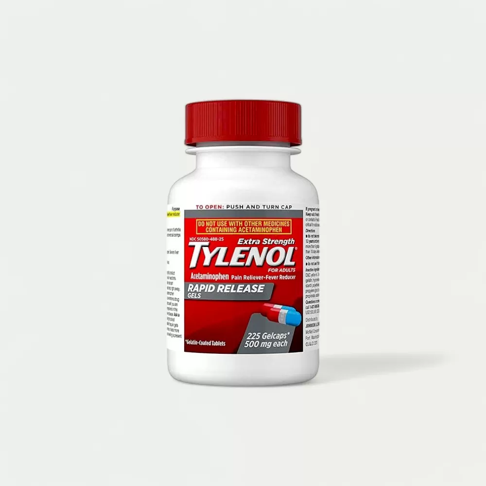 Viên Uống Giảm Đau Hạ Sốt Tylenol Extra Strength Rapid Release Gels 500mg #225 viên (HSD: 01/2026)