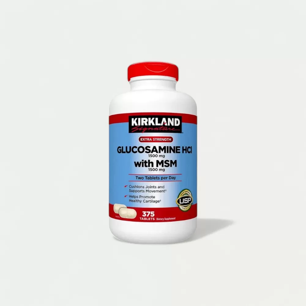 Viên uống bổ xương khớp Kirkland Glucosamine HCl với MSM 1500mg #375 viên