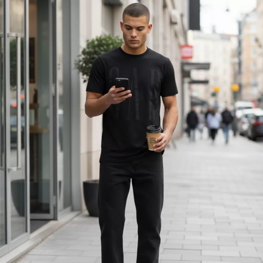 Gap Logo Everyday Soft Gap Logo T-Shirt #M #Đen