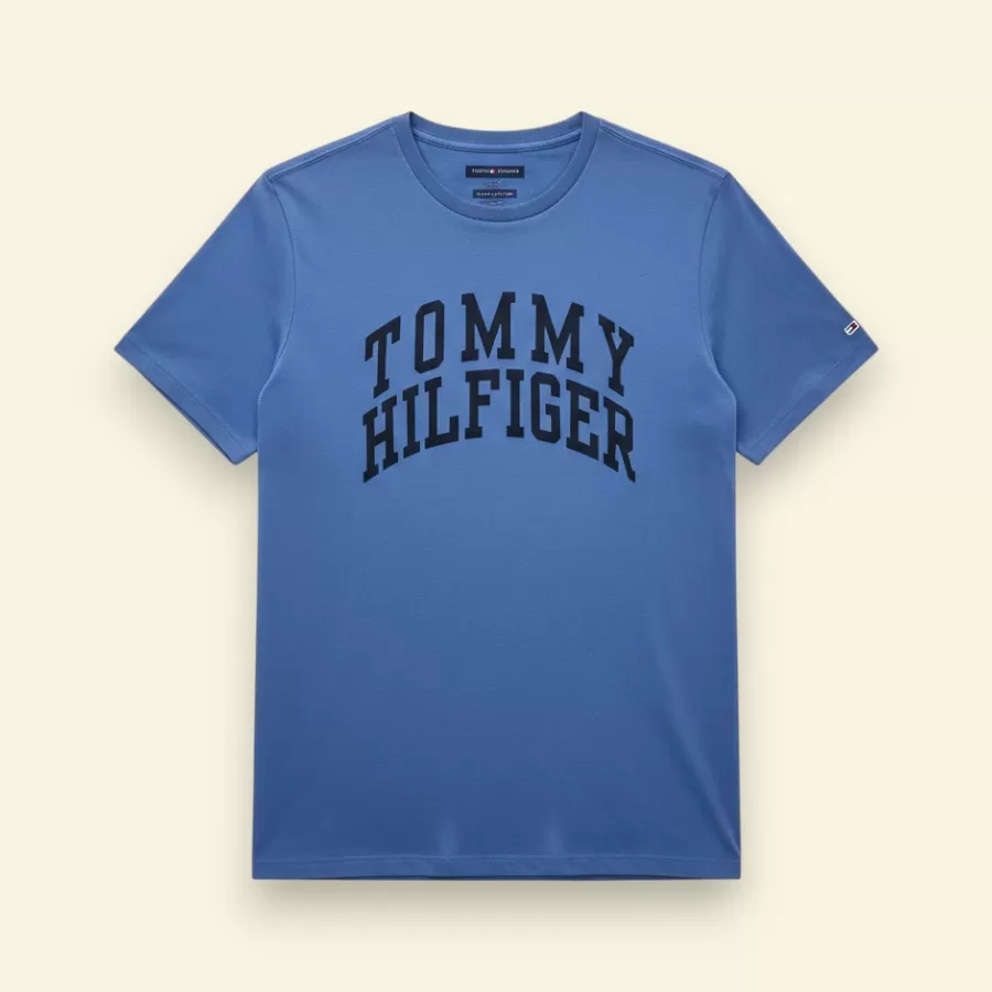 Tommy Hilfiger Block Letter Logo T-Shirt #M #Xanh