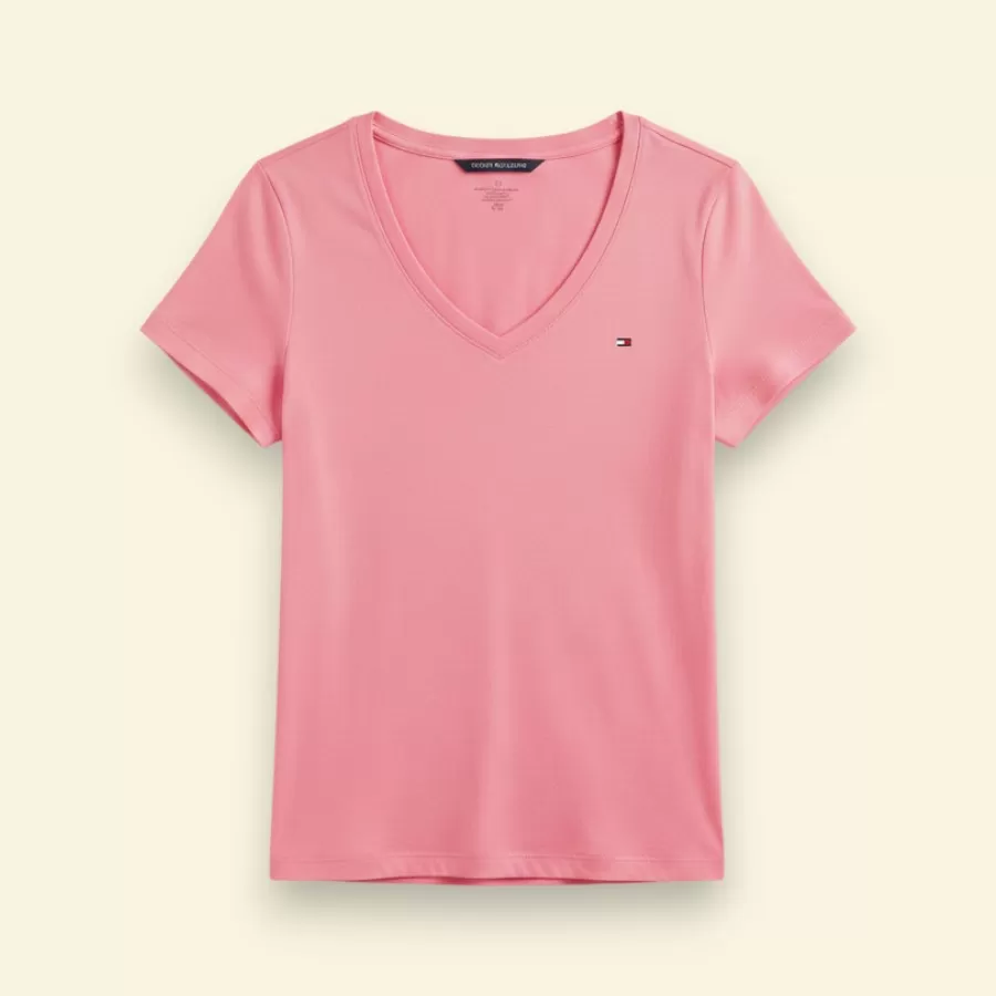 Tommy Hilfiger V-Neck Favorite T-Shirt #XS #Hồng (Glamour Pink)