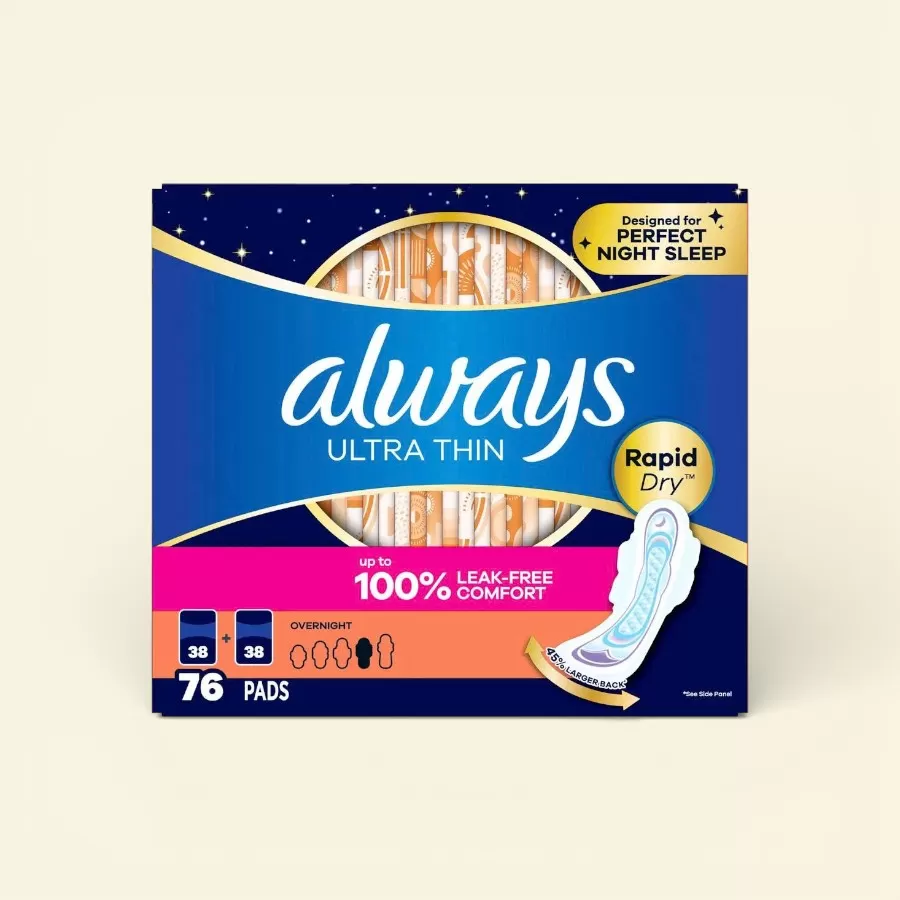 Băng Vệ Sinh Always Ultra Thin Advanced Overnight Size 4 - 76 Pads