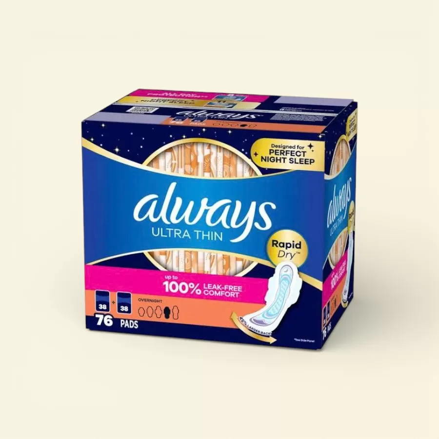 Băng Vệ Sinh Always Ultra Thin Advanced Overnight Size 4 - 76 Pads