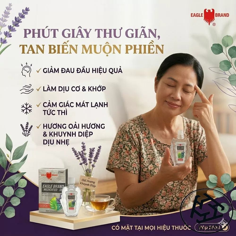 Dầu Gió Eagle Brand Medicated Oil (Aromatic) #24ml