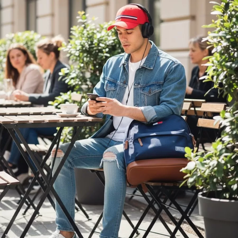 Tommy Hilfiger Embroidered Monotype Stripe Baseball Cap #Đỏ