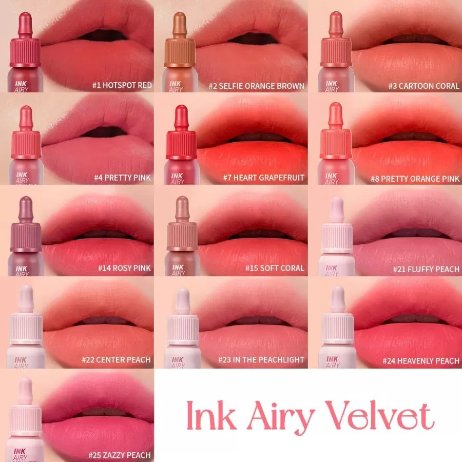 Son Kem Lì Peripera Ink Airy Velvet Apricot Peach 26