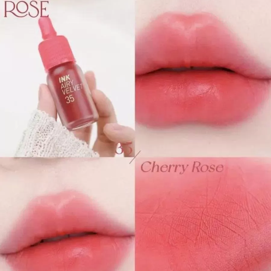Son Kem Lì Peripera Ink Airy Velvet Cherry Rose 35