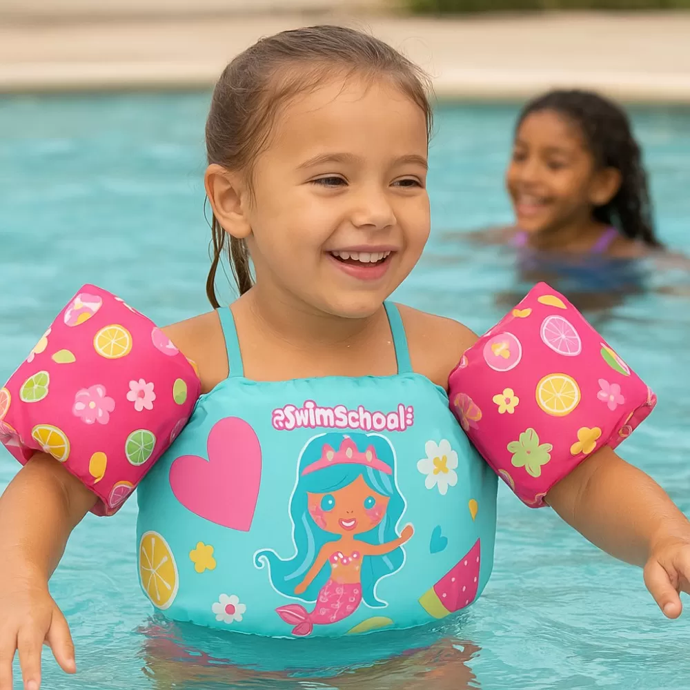 Áo Phao Tập Bơi Trẻ Em SwimSchool 2-In-1 Ultra Fit Tot Swimmer (Level 3) | Bé gái