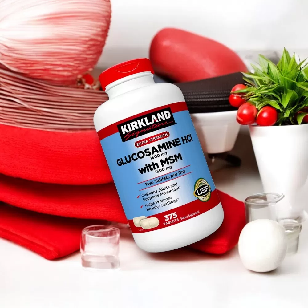 Kirkland Glucosamine HCl với MSM 1500mg | 375 viên