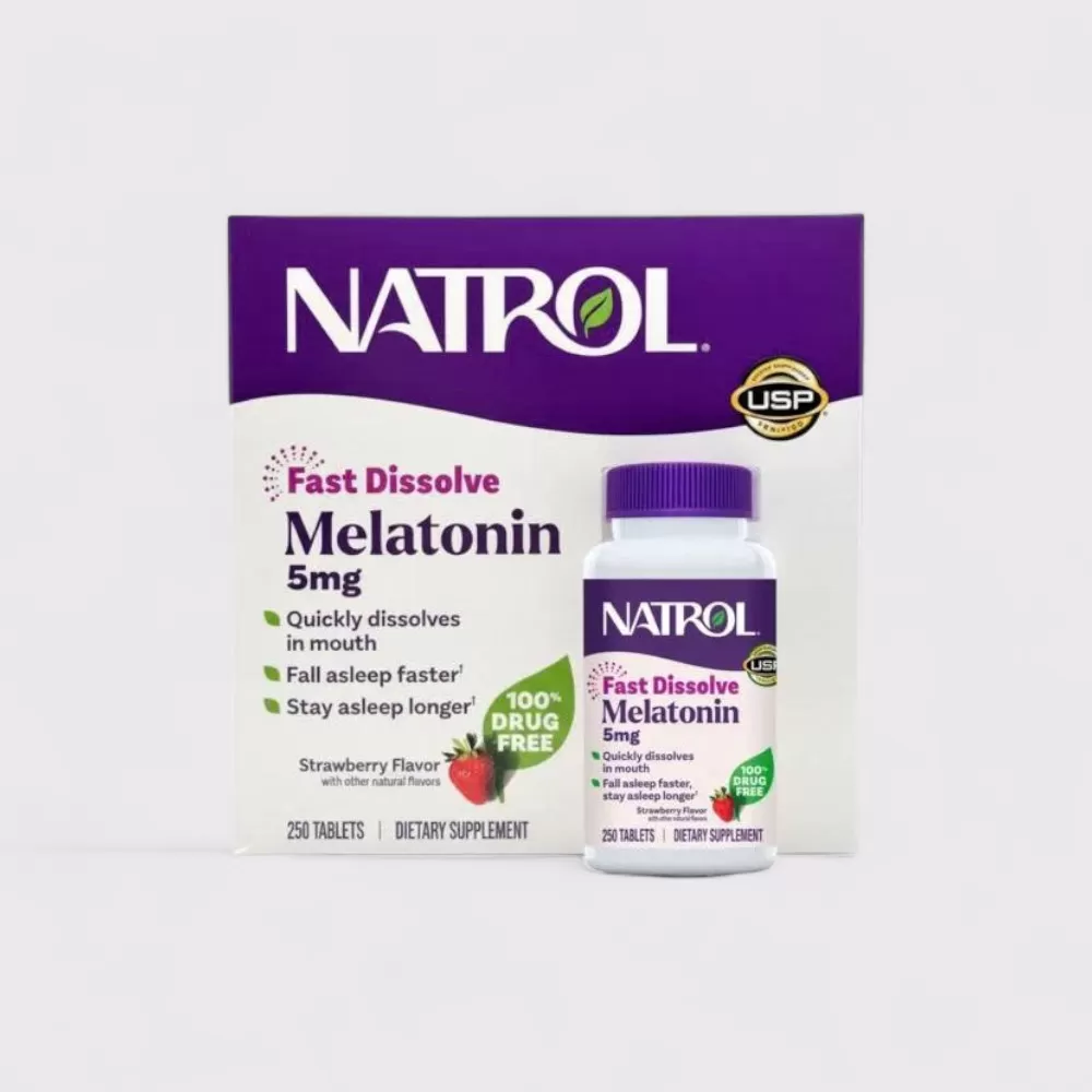 Viên Ngậm Hỗ Trợ Ngủ Ngon Natrol Melatonin 5mg 250 Viên (New 2025)