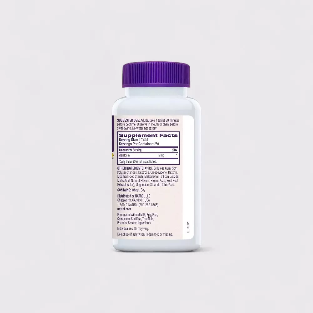 Viên Ngậm Hỗ Trợ Ngủ Ngon Natrol Melatonin 5mg 250 Viên (New 2025)