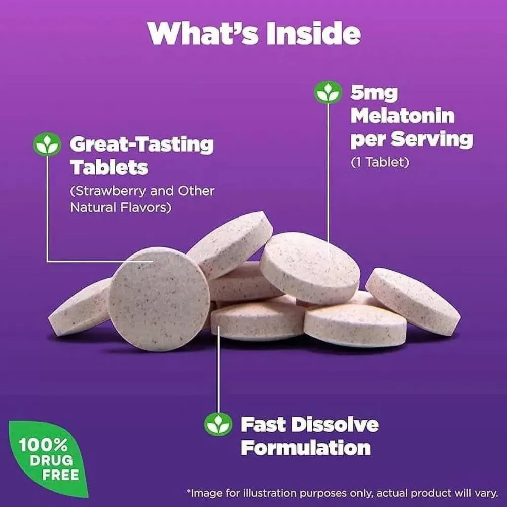Viên Ngậm Hỗ Trợ Ngủ Ngon Natrol Melatonin 5mg 250 Viên (New 2025)