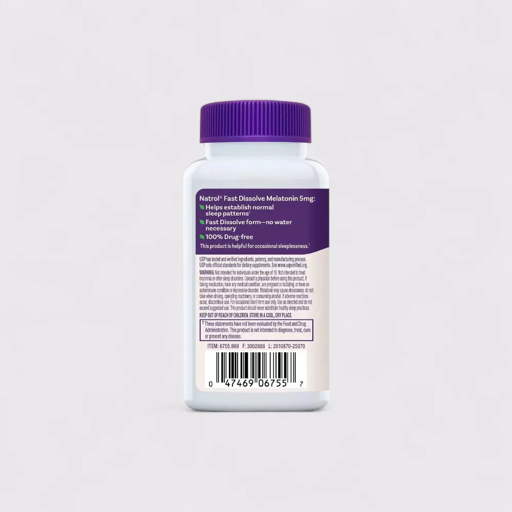 Viên Ngậm Hỗ Trợ Ngủ Ngon Natrol Melatonin 5mg 250 Viên (New 2025)